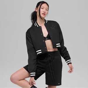 ALO Yoga Women's Black Varsity Jacket